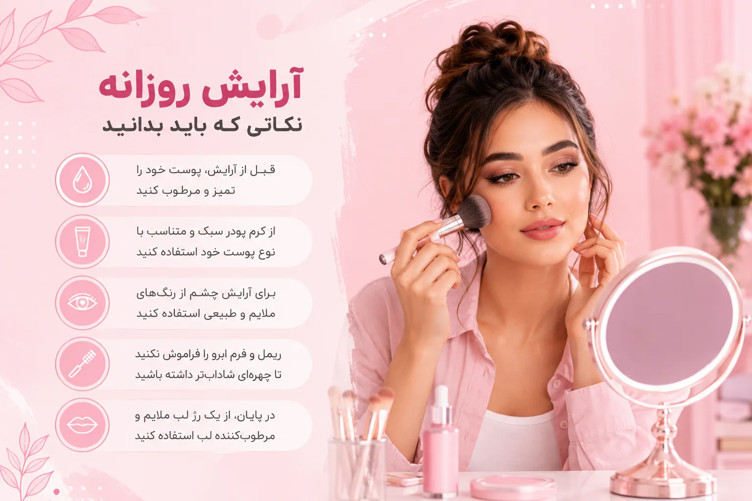 آرایش روزانه و نکاتی که باید بدانید