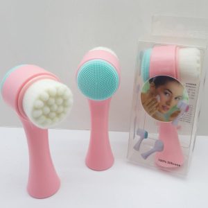 فیس براش دستی دو سر مویی و سیلیکونی