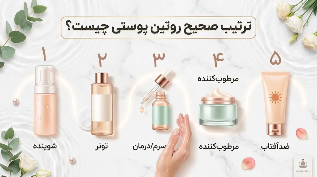 ترتیب صحیح روتین پوستی در صبح