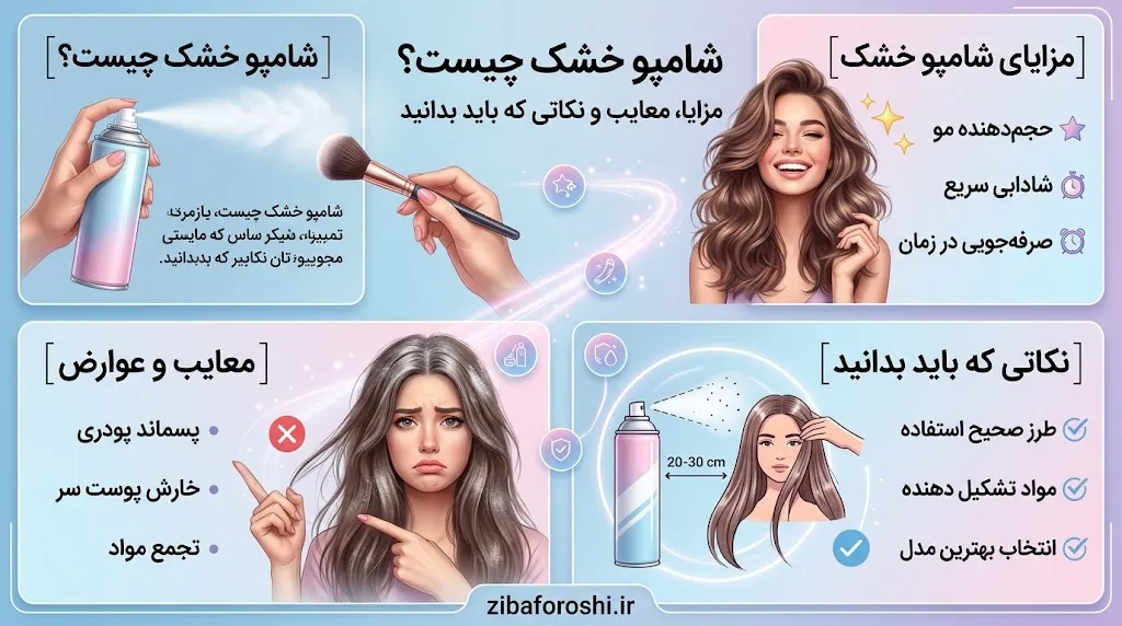 شامپو خشک چیست؟ مزایا، معایب و روش استفاده
